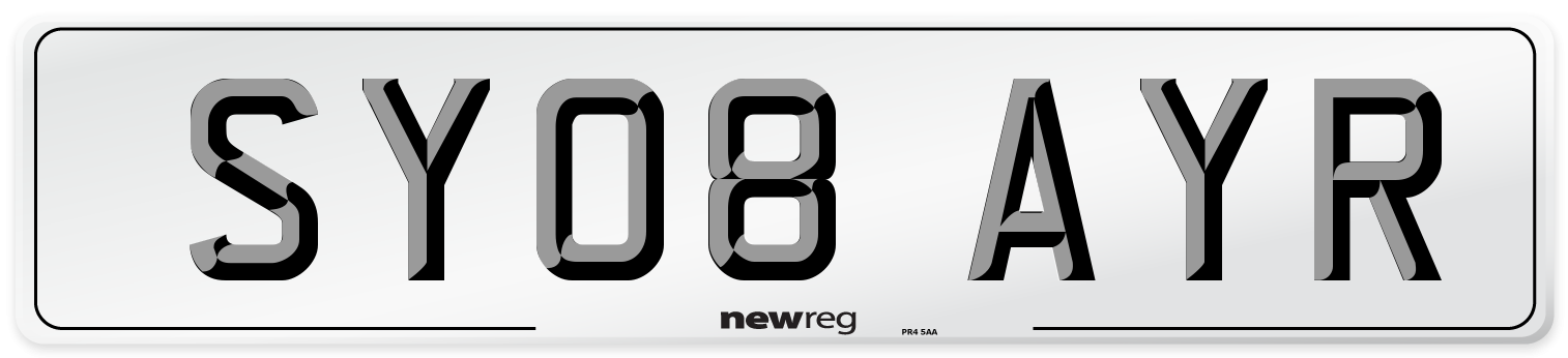 SY08 AYR Number Plate from New Reg